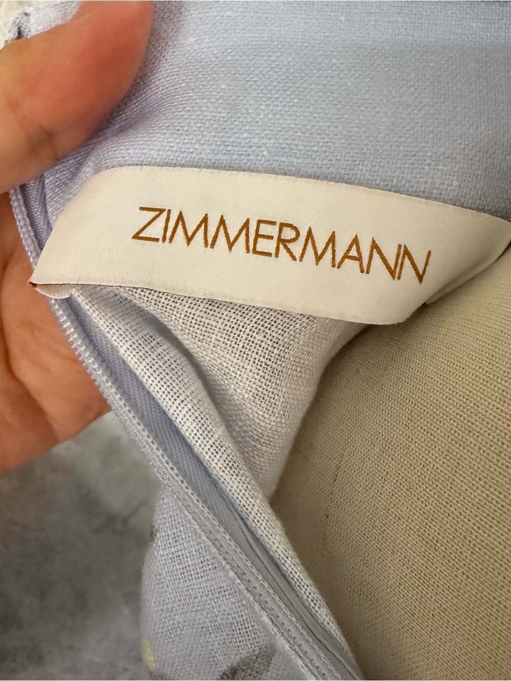 Zimmermann Powder Blue Floral & Bird Tie-Waist Mini Dress - Picture 10 of 11